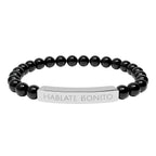 HABLATE BONITO - Pulsera de piedra natural grabable — Pulsera elástica.