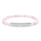 INTENSA Y PRECIOSA - Pulsera de piedra natural grabable — Pulsera elástica.