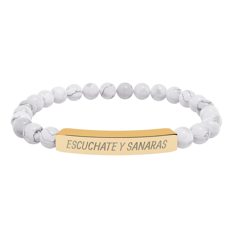 Escúchate y Sanarás - Pulsera de piedra natural