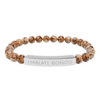 HABLATE BONITO - Pulsera de piedra natural grabable — Pulsera elástica.