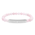 HABLATE BONITO - Pulsera de piedra natural grabable — Pulsera elástica.