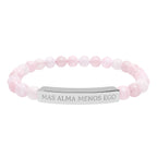 MAS ALMA MENOS EGO - Pulsera de piedra natural grabable — Pulsera elástica.